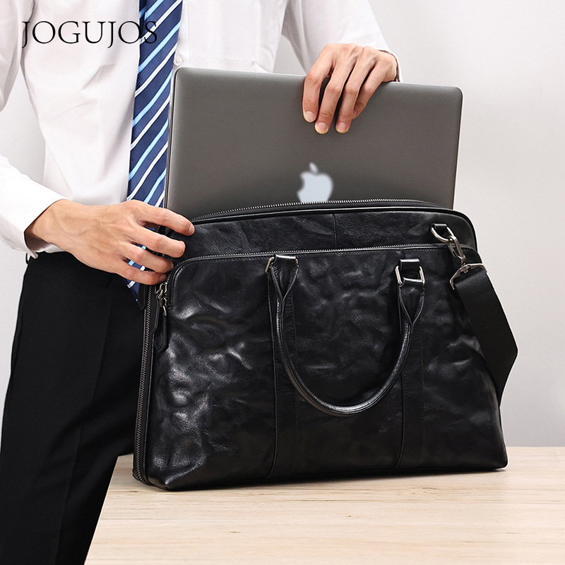 Leather Briefcase - 2025 neue echtes Leder Herrenhandtaschen Rindsleder