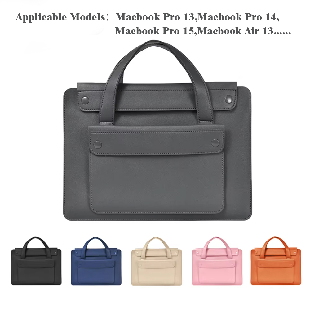 Leather Briefcase - Laptoptasche, Handtasche, PU-Ledertasche für MacBook, Samsung,