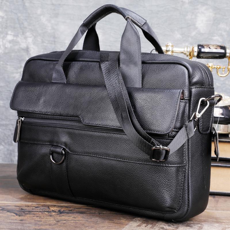 Leather Briefcase - Große männer Echte Leder Handtasche für