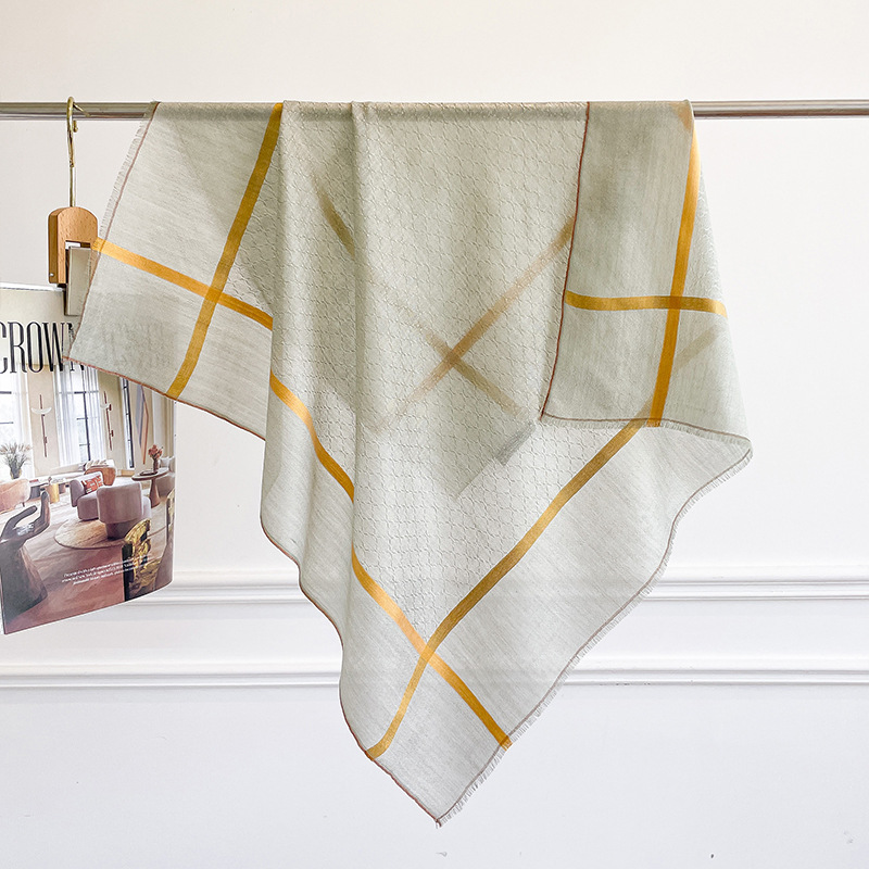 Cashmere Scarf - 100% REINES KASCHMIR Quadratischer Schal Blasser