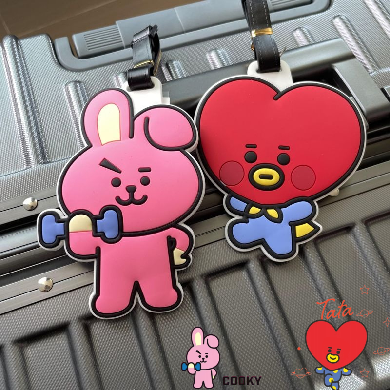 Travel Luggage Set - BT21 Cartoon-Schlüsselanhänger, niedlicher Kawaii-Gepäckanhänger für Handgepäck