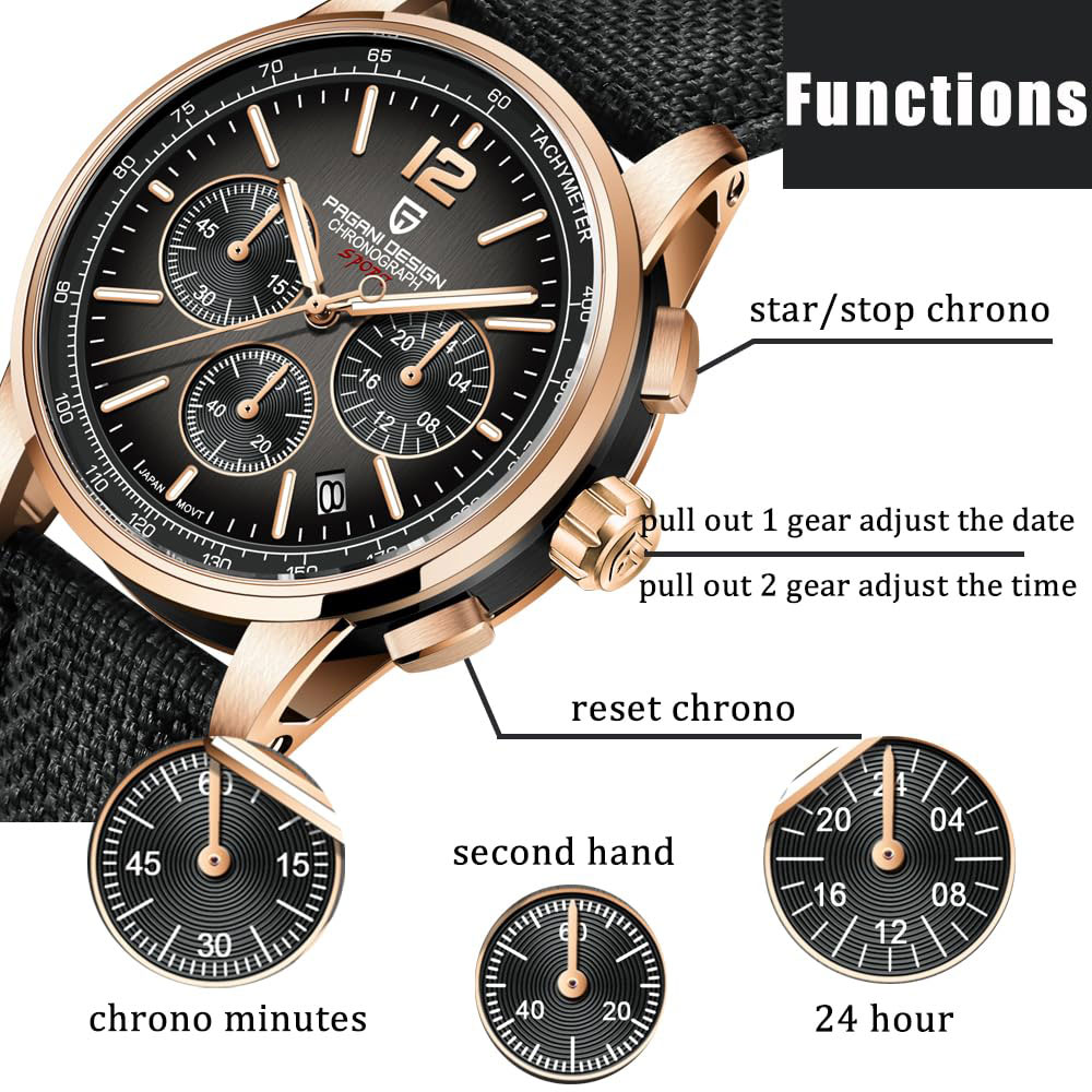 Luxury Watch Men - PAGANI DESIGN Neue Herrenuhr 41mm Chronograph