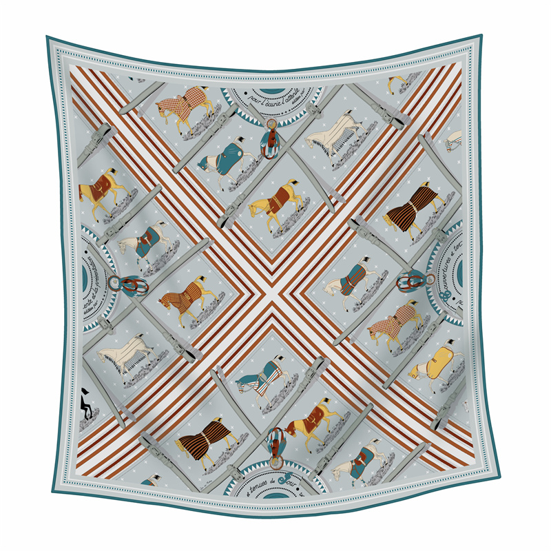 Cashmere Scarf - 90CM Modischer Bedruckter Kaschmir-Seidenschal Designer Luxus