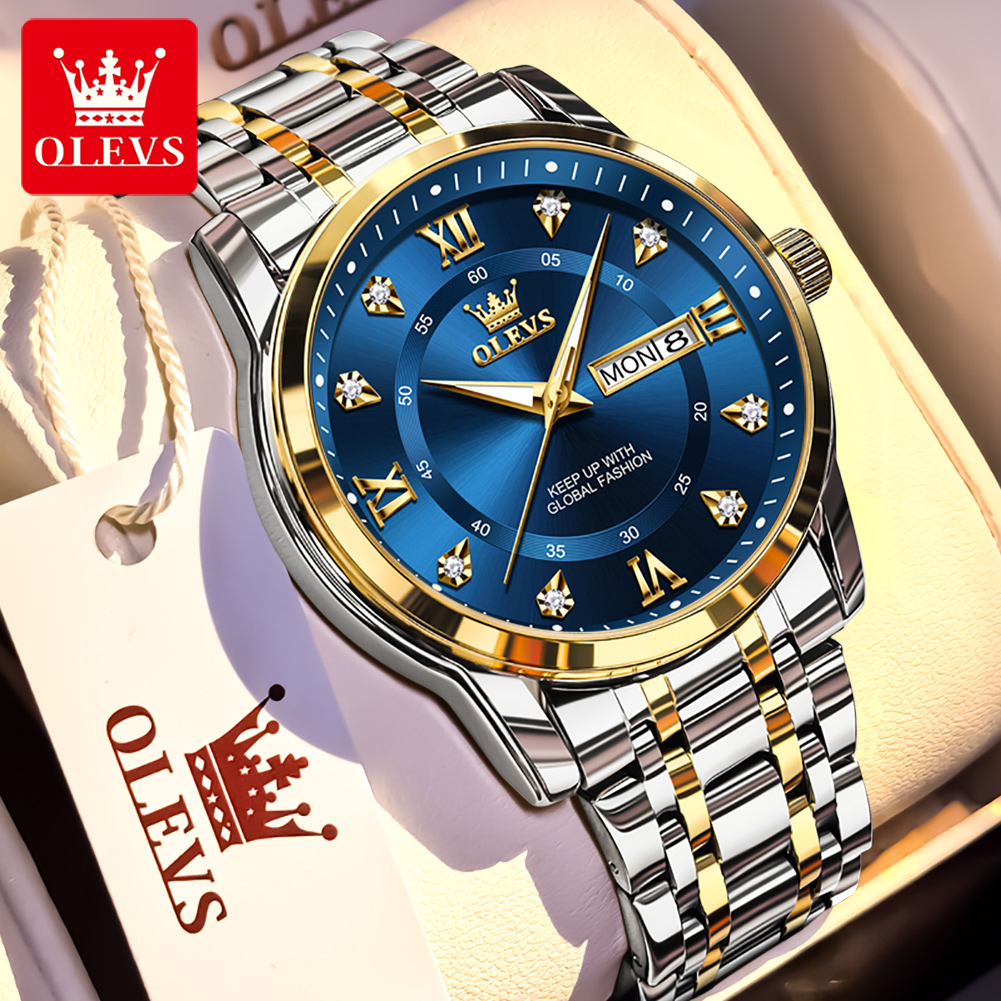 Luxury Watch Men - OLEVS Marke Mode herren uhren edelstahl