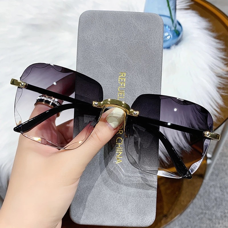 Designer Sunglasses - 1/3 Stück Neue randlose Damen-Sonnenbrille, modische