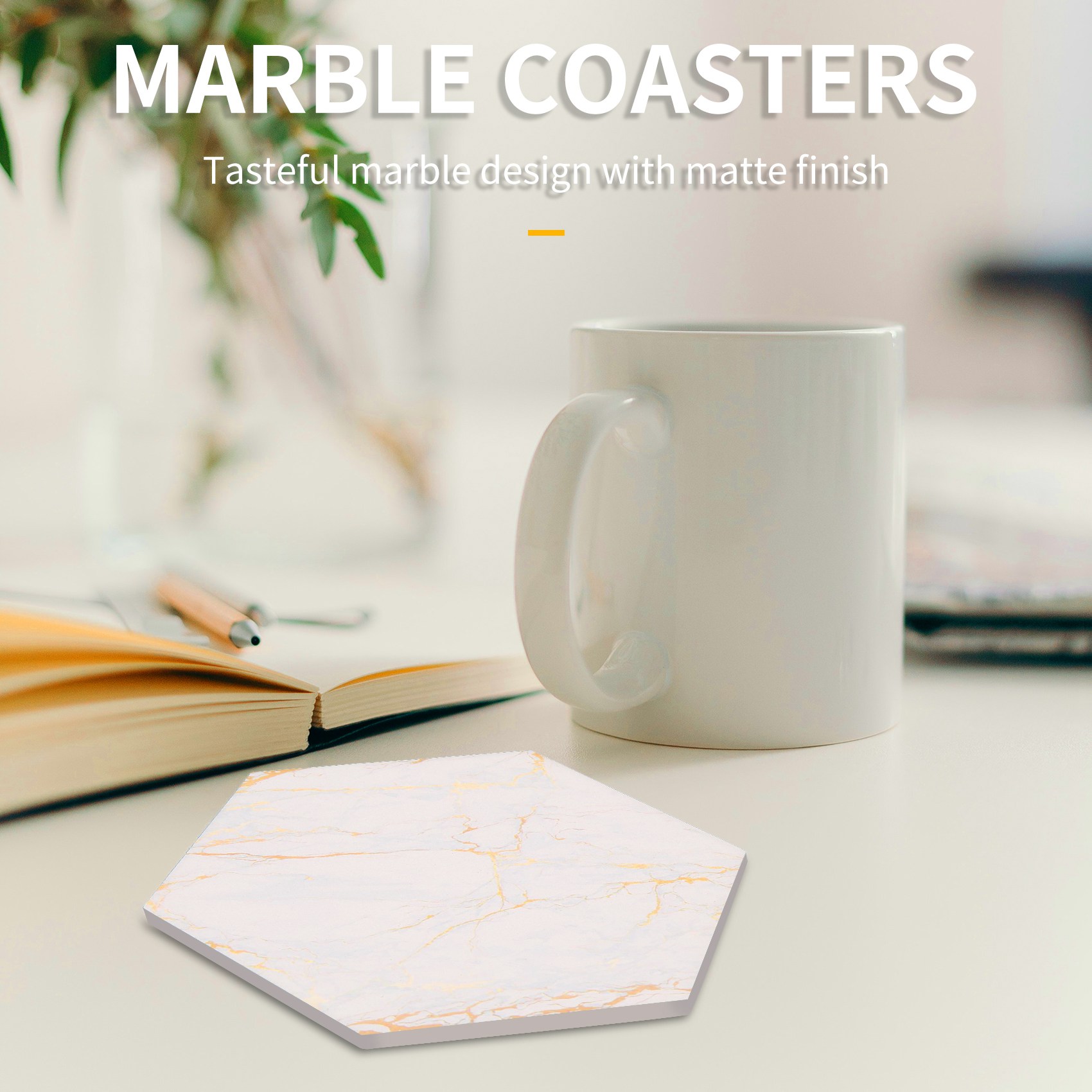 8 PC-Untersetzer für Getränke, – Marble Coaster Set Bewertung und Preis