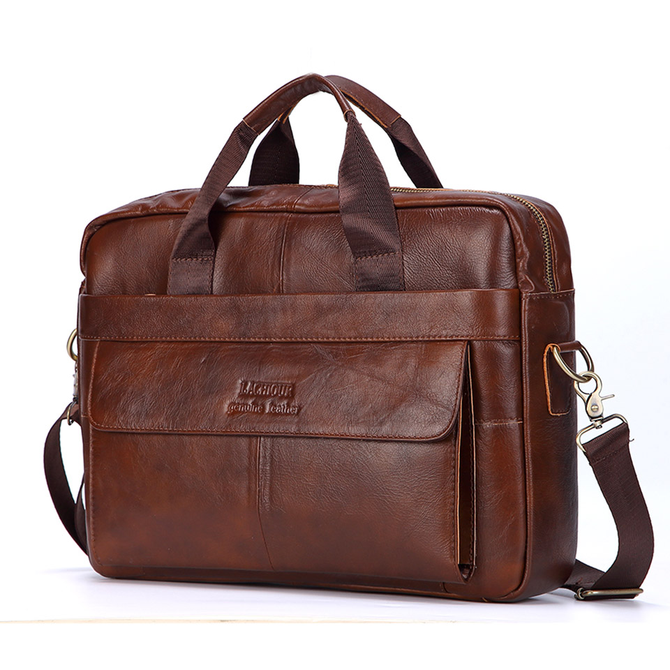 Männer Echtem Leder Handtasche – Leather Briefcase Bewertung und Preis