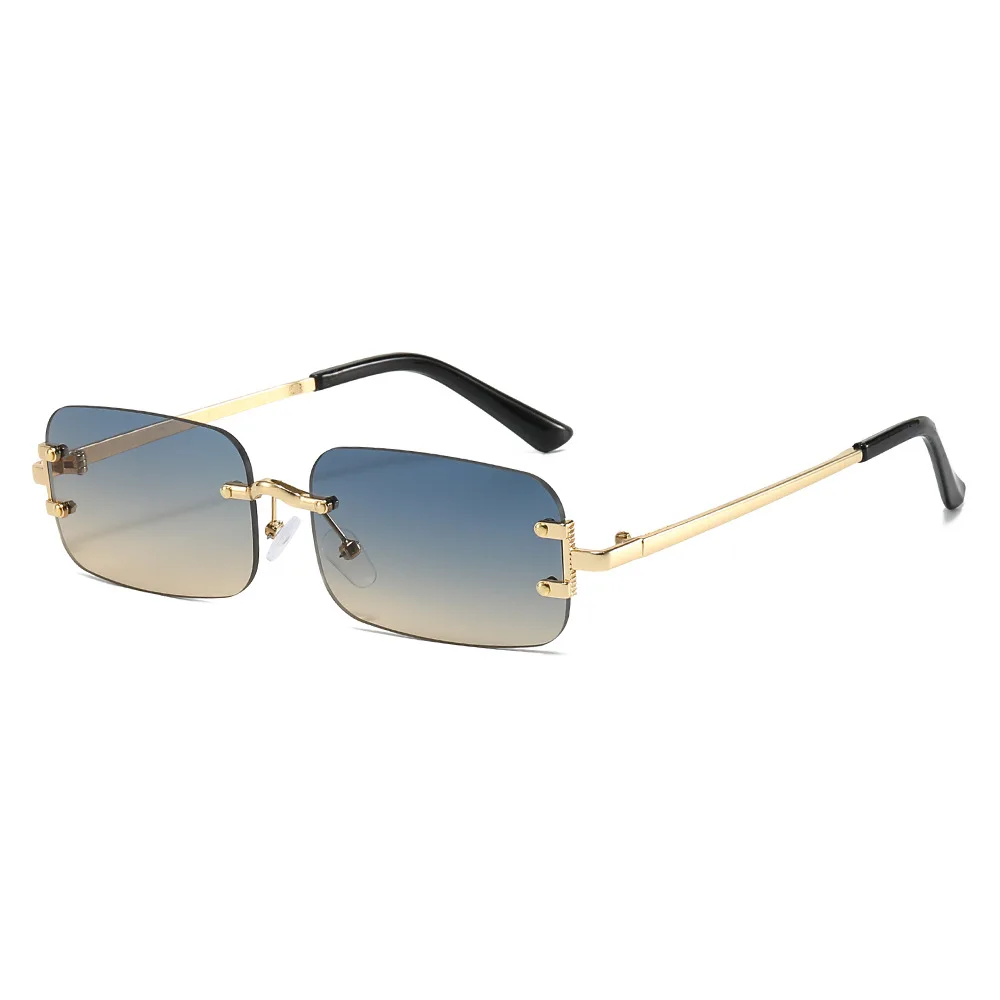 Randlose, quadratische Sonnenb – Designer Sunglasses Bewertung und Preis