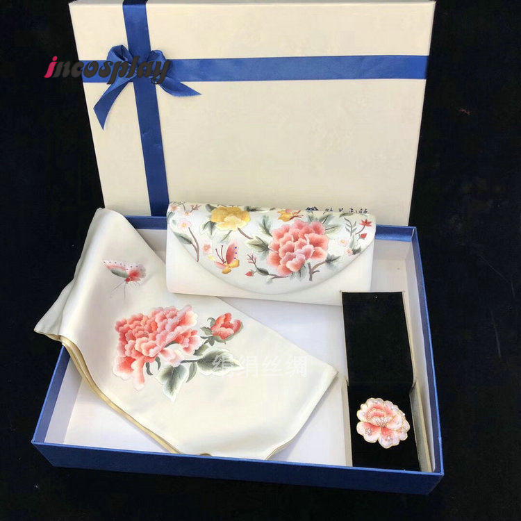 Chinesischer bestickter Seiden – Luxury Gift Set Bewertung und Preis