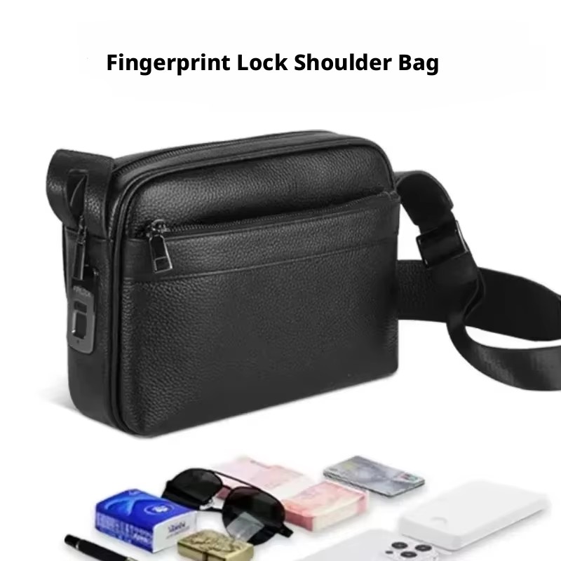 Herren-Taschen mit Fingerabdru – Leather Wallet Men Bewertung und Preis
