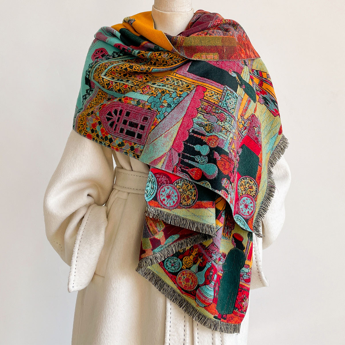Damen-Schal aus Kaschmir-Imita – Cashmere Scarf Bewertung und Preis