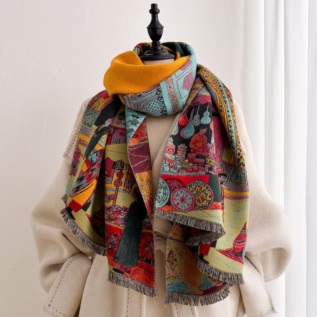 Damen-Schal aus Kaschmir-Imita – Cashmere Scarf Bewertung und Preis
