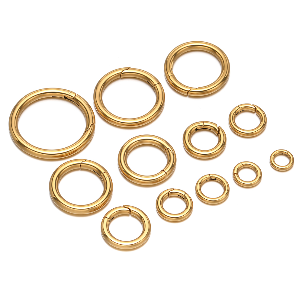 2 Teile/los Runde Federverschl – Gold Plated Jewelry Bewertung und Preis