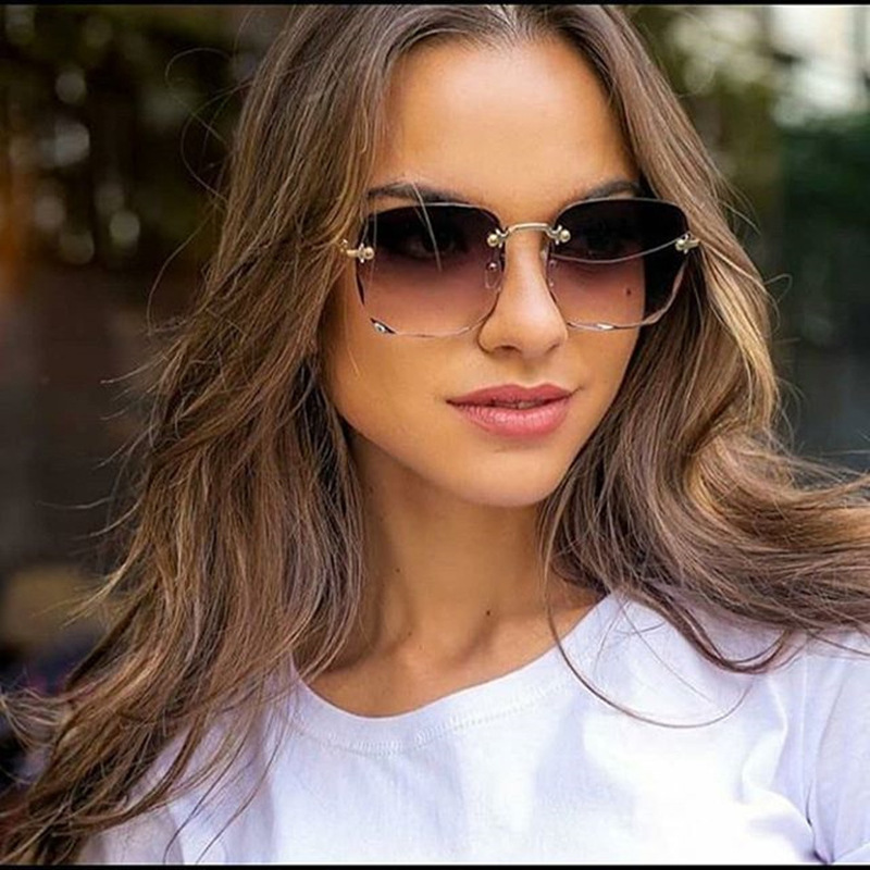 1/3 Stück Neue randlose Damen- – Designer Sunglasses Bewertung und Preis