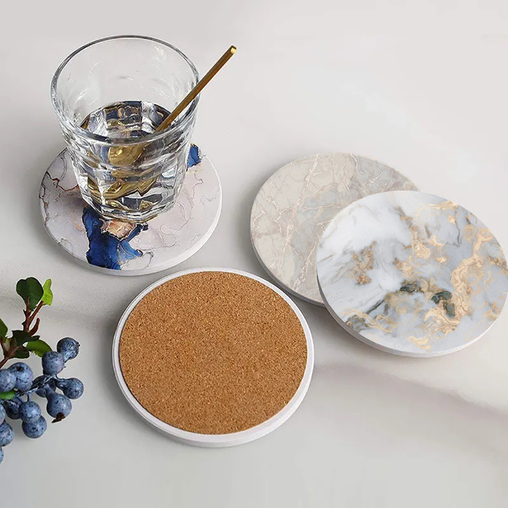 Weißer Marmor-Untersetzer, sau – Marble Coaster Set Bewertung und Preis