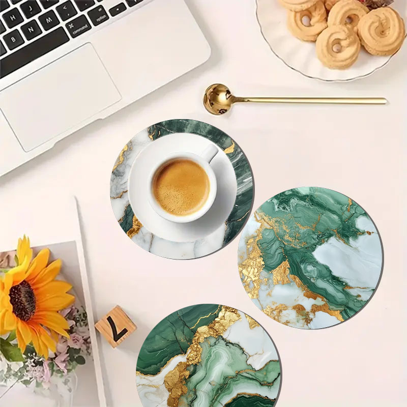 4 Stück Untersetzer mit Marmor – Marble Coaster Set Bewertung und Preis